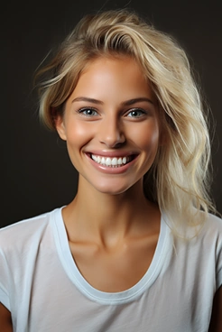 Жінка посміхається